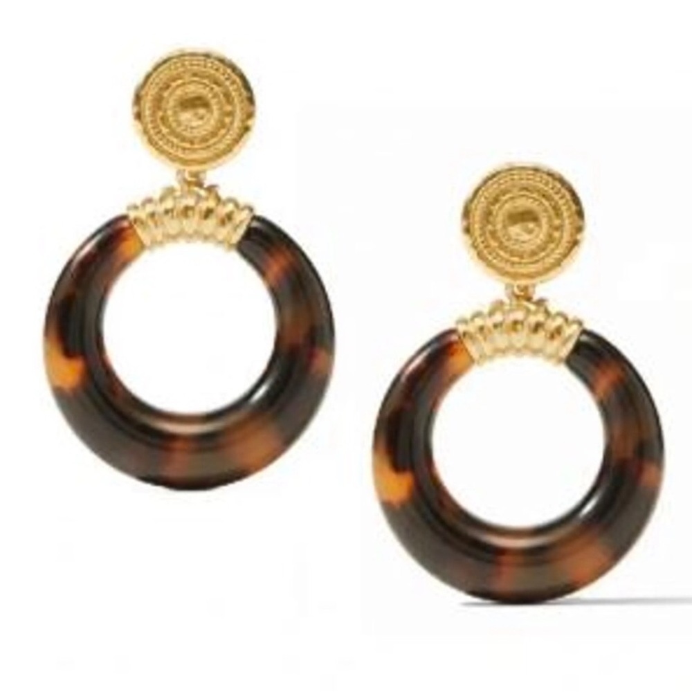 NWOT Julie Vos Tortoise Shell Hoop Earring Price Firm